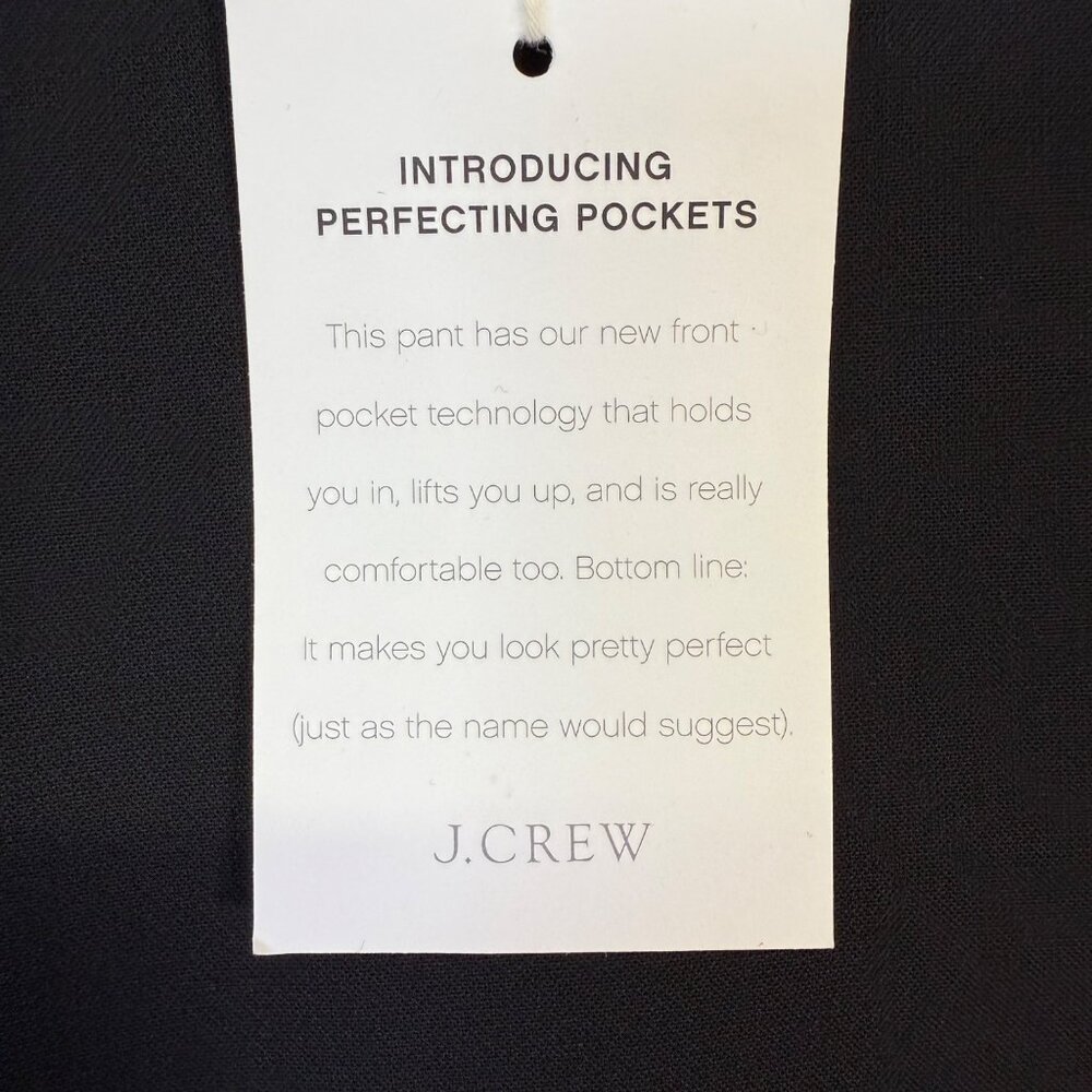 J.Crew Petite High-Rise Cameron Pant In Four-Season Stretch Black 4 Petite 28x25 - Picture 4 of 15